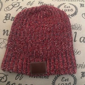Love Your Melon red maroon chunky knit Slouchy beanie winter hat OS